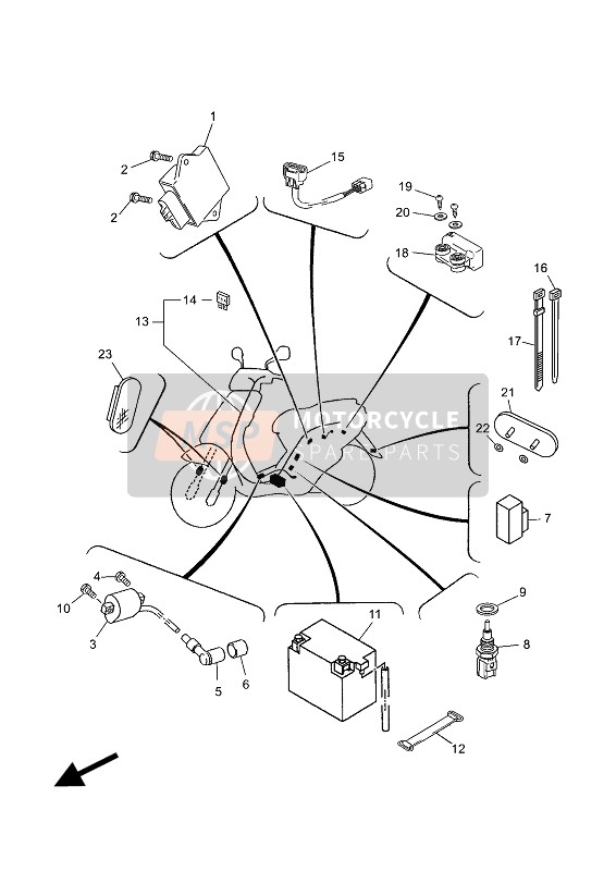 5C3H25901000, Kabelboom Assy, Yamaha, 0